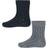 Minymo Sleet Socks 2-Pack - Grey (5874-150)