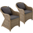 tectake 2 Poly- rattan luxury garden chair + cushion and back cushions Lounge Chair