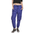 Urban Classics Ladies High Waist Crinkle Nylon Cargo Pants - Blue Purple