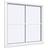Sparvinduer PF0104 Træ Fast vindue Vindue med 2-lags glas 100x100cm