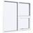 Sparvinduer FT0210 Træ Tophængte vinduer Vindue med 2-lags glas 160x130cm