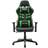 vidaXL Adjustable Armrest Artificial Leather Gaming Chair - Black/Green