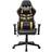 vidaXL Adjustable Armrest Artificial Leather Gaming Chair - Black/Gold