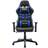 vidaXL Adjustable Armrest Artificial Leather Gaming Chair - Black/Blue
