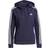 adidas Women Sportswear Essentials Single Jersey 3-Stripes Full-Zip Hoodie - Legend Ink/White