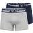 Hummel Mars Boxers 2-pack - Grey Melange/Total Eclipse