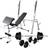 vidaXL Workout Bench with Weight Rack, Barbell and Dumbbell Set 60.5kg