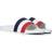 Moncler Basile Pool Slides - White Tricolour