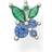 Thomas Sabo Blueberry Single Ear Stud - Silver/Green/Dark Blue