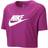 NIKE Women's Sportswear Essential Cropped T-shirt - Sangria/White