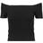 Urban Classics Ladies Off Shoulder Rib Tee - Black