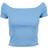 Urban Classics Ladies Off Shoulder Rib Tee - Horizon Blue