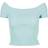 Urban Classics Ladies Off Shoulder Rib Tee - Sea Blue