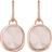 Monica Vinader Siren Wire Earrings - Rose Gold/Quartz