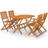 vidaXL 3086996 Matgrupp, 1 Bord inkl. 4 Stolar