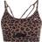 Nike Dri-FIT Indy Light-Support Padded Glitter Sports Bra - Archaeo Brown/Black/White