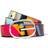 Paul Smith Women's Swirl Print & Black Leather Reversible Belt - Multicolour