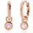 Monica Vinader Mini Gem Huggie Earrings - Rose Gold/Natural Pink