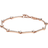 Pandora Sparkling Pavé Bars Bracelet - Rose Gold/Transparent