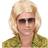 Widmann 70-tals Dandy Blond Perukset med Mustasch