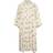Part Two Nianna Jurk Dress - White Cap Grey Leaf Print