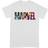 Marvel Unisex Adult Character T-shirt - White/Red/Green