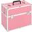 vidaXL Make-up Case 37x24x35 cm Pink Aluminium