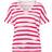 Brax Carrie Striped T-shirt - Pink