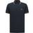 HUGO BOSS Stretch Cotton Slim Fit Curved Logo Polo Shirt - Dark Blue