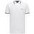 HUGO BOSS Stretch Cotton Slim Fit Curved Logo Polo Shirt - White