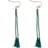 Everneed Nille Tassel Earrings - Green/Gold
