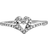 Pandora Sparkling Wishbone Heart Ring - Silver/Transparent