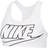 Nike Swoosh Futura Sports Bra - White/Black