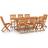vidaXL 3086976 Matgrupp, 1 Bord inkl. 8 Stolar