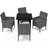 vidaXL 3094980 Matgrupp, 1 Bord inkl. 4 Stolar