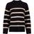 Neo Noir Frani Stripe Knit Blouse - Black