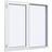 Sparvinduer SH0201 PVC Sidehængt vindue Vindue med 3-lags glas 80x45cm