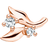 Thomas Sabo Charm Club Leaves Ear Stud - Rose Gold/Transparent