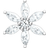 Thomas Sabo Charm Club Flower Ear Stud - Silver/Transparent