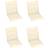 vidaXL Stolsdynor för trädgården 4-pack Stolsdyna Beige, Svart (100x50cm)