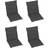 vidaXL 4-pack Coussin de chaise Gris (100x50cm)