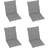 vidaXL 4-pack Coussin de chaise Gris (100x50cm)