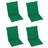 vidaXL 4-pack Coussin de chaise Vert (100x50cm)