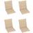 vidaXL 4-pack Coussin de chaise Beige (100x50cm)