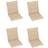 vidaXL 4-pack Stolehynde Beige (100x50cm)