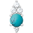 Thomas Sabo Charm Club Single Ear Stud - Silver/Turquoise/Transparent