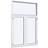 Sparvinduer SH0306 Træ Sidehængt vindue Vindue med 2-lags glas 130x160cm