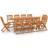 vidaXL 3086977 Matgrupp, 1 Bord inkl. 10 Stolar