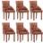 vidaXL Leather Brown Köksstol 95cm 6st