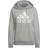 Adidas Women's Essentials Relaxed Logo Hoodie - Medium Grey Heather/White